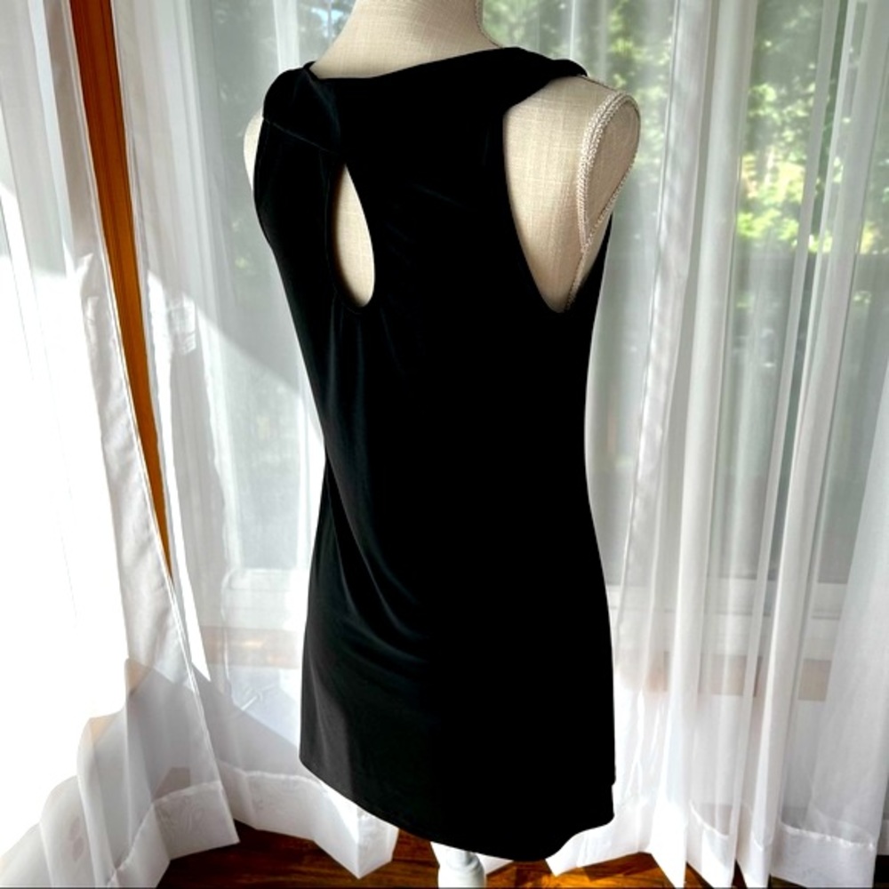 White House Black Market Sleeveless Top Keyhole Front and Back Black Sz S - Picture 9 of 16